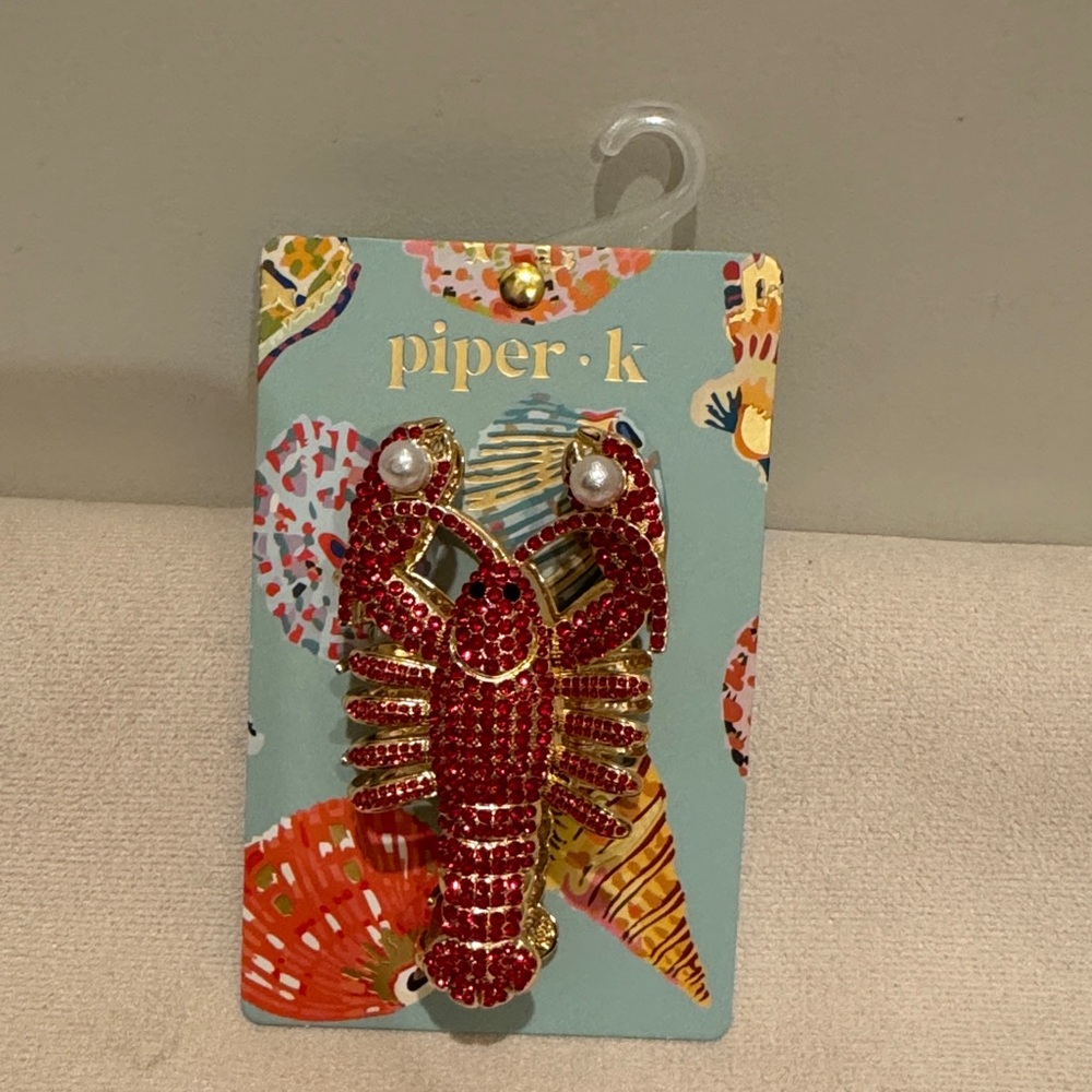 Piper·K Red Crystal Lobster hair Clip